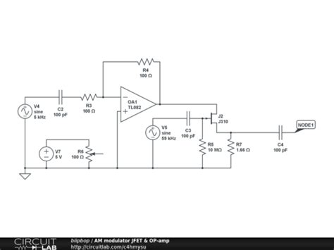 Am Modulator Jfet And Op Amp Circuitlab