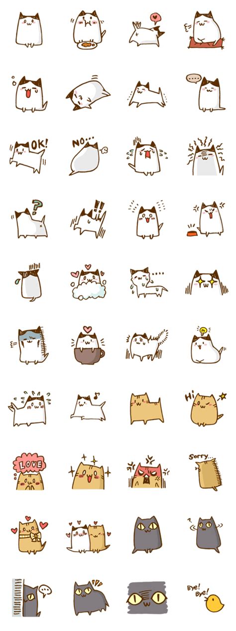 Stickers Kawaii Cats 画像 Face Doodles Kawaii Doodles Cat Doodle