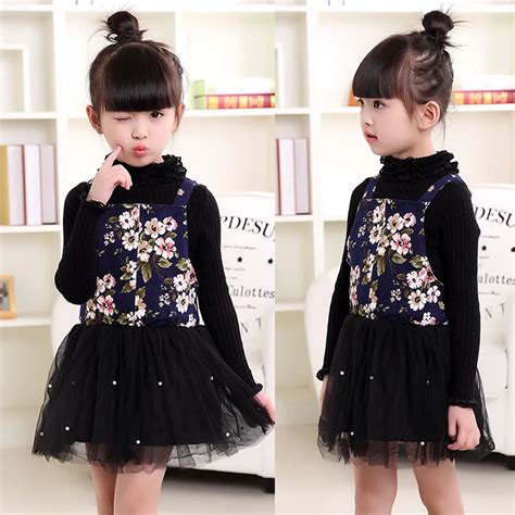 Fashion Ball Gown Autumn Spring Korean Baby Girl Dress Flower