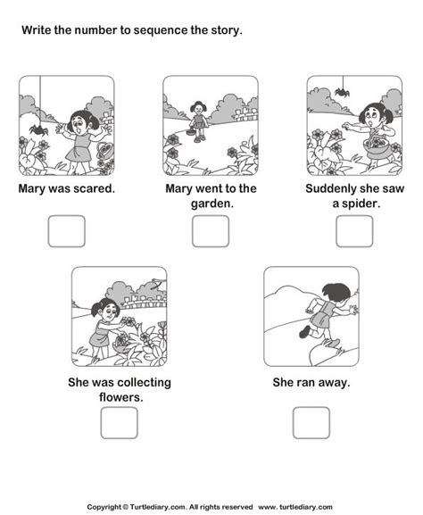 Download And Print Turtle Diarys Story Sequencing Mary Went To The