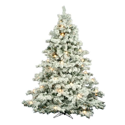 Vickerman 75 Flocked Alaskan Pine Artificial Christmas Tree With 800