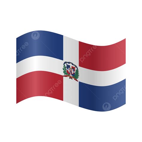 Vector Realistic Illustration Of Dominican Republic Flags Dominican