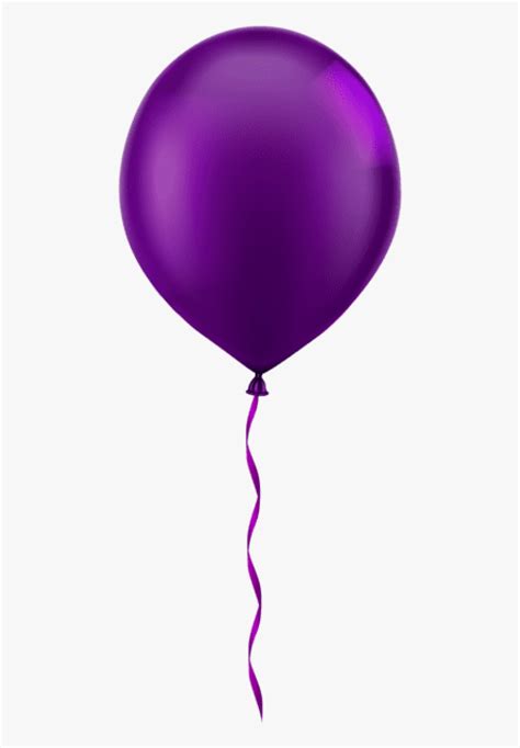 Transparent Birthday Balloon Png Single Purple Balloon Clipart Png