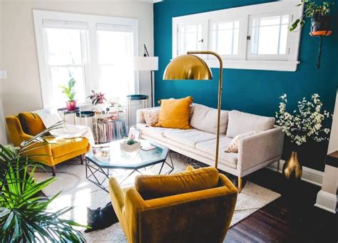 Mustard Living Rooms Teal Living Rooms Accent Walls In Living Room
