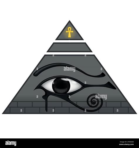 Illustration Of Ancient Egyptian Pyramid With The Eye Of Horus Ancient Egyptian Symbols Eye Of