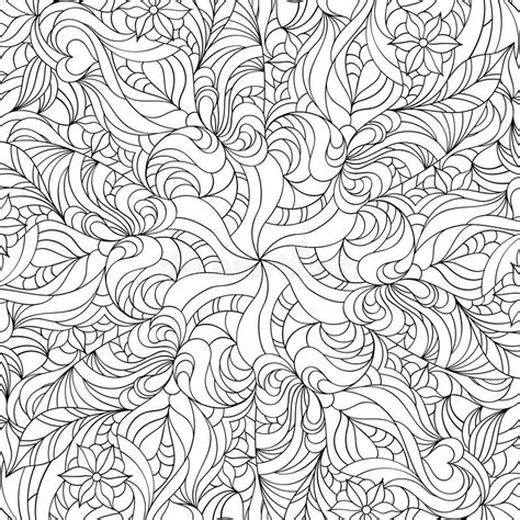 Abstract Hand Drawn Pattern Stock Vector Illustration Of Boho Ethnic