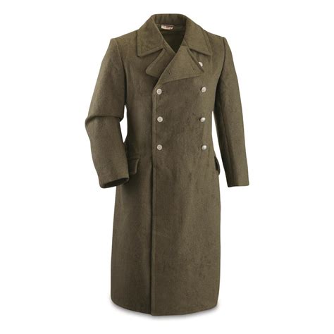 East German Military Surplus Wool Greatcoat Like New 715856