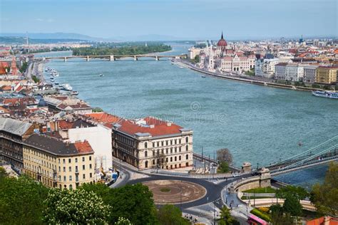 Budapest Panorama From Castle Stock Image Image Of Magyar Panorama