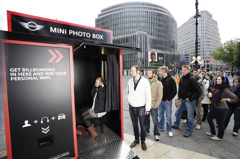 Affordable but persuasive marketing tactics. Guerrilla Marketing: MINI "It's Personal" Photo Box ...