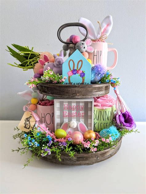 Easter Tiered Tray Decor Bundle Spring Tiered Tray Set Etsy Easter