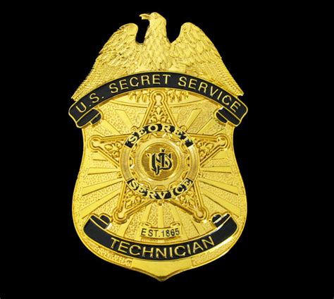 Usss Us Secret Service Technician Badge Solid Copper Replica Movie Pro