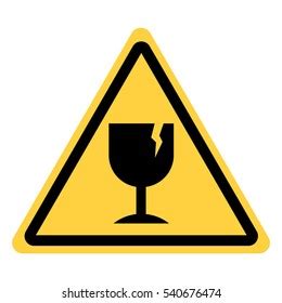 Warning Broken Glass Hazard Symbol Sign Shutterstock