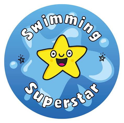 Swimming Superstar Reward Stickers — Classroom Stickers