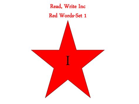 Read Write Inc Red Words Set 1