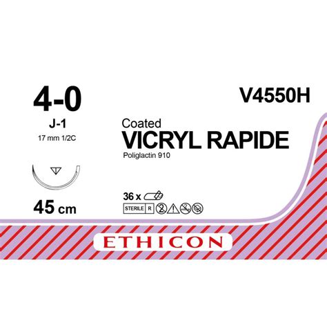 Vicryl Rapid 40 J 1 45cm V4550h36 Stk