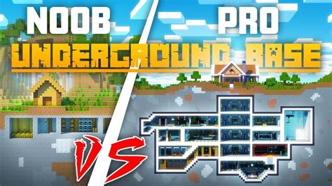 Noob Vs Pro Underground Base By Cubed Creations Minecraft Marketplace