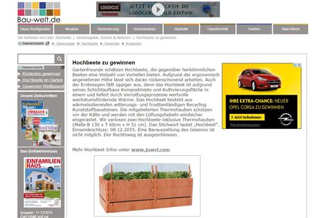 Maybe you would like to learn more about one of these? Bau-welt.de Garten Gewinnspiel - ichwilltesten.de