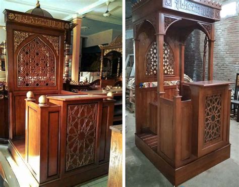 Mimbar masjid podium jati minimalis finishing marmer. Mimbar Masjid Model Minimalis Terbaru - Raja Furniture