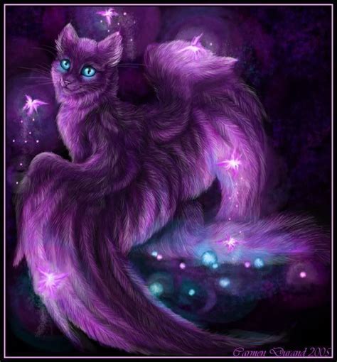 Purple Cloud Cat Magical Creatures Fantasy Creatures Magic Cat