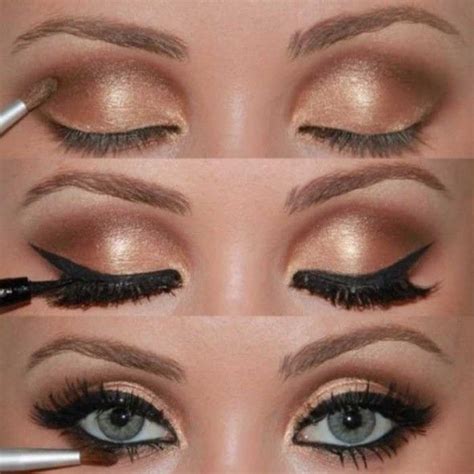 Champagne And Golden Brown Eye Makeup This Classic Look Is Easy To Recreate It Looks Great On