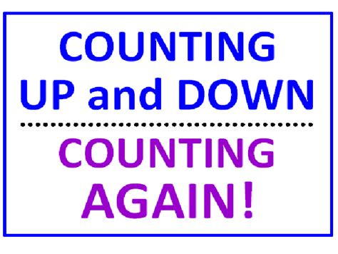Counting Up And Down Plus Counting Again And Again 10 Worksheets