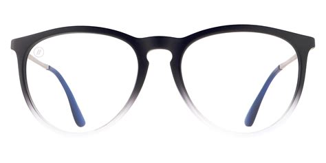 better biz blue light glasses round black fade to crystal clear blue light blocking glasses