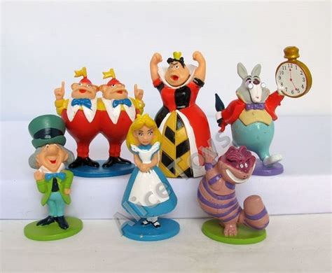 Disney Alice In Wonderland Figure Figurine 6pcs 5 7cm Toy T Alice
