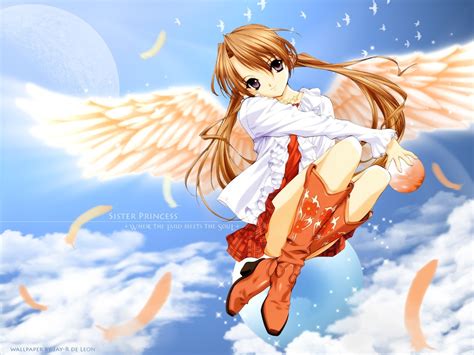 Tapety Ilustrace Anime Křídla Anděl Dívka Křídlo Počítač Tapeta