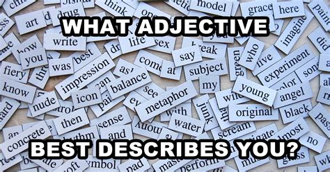 What Adjective Best Describes You? - Quiz - Quizony.com