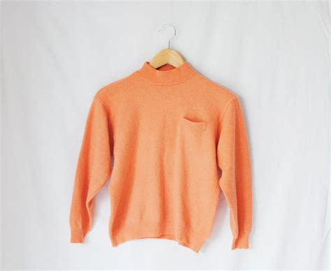Items Similar To Vintage Peach Knit Sweater Jumper Pullover Xs Wool