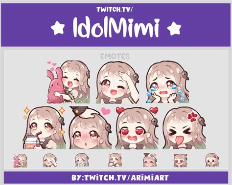 Free Anime Twitch Emotes Artstation Twitch Emotes Pan