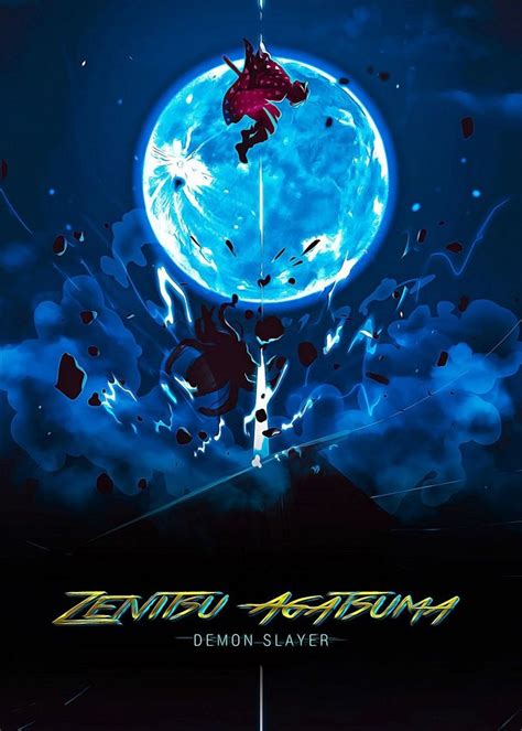 Kimetsu No Yaiba Zenitsu Vs Spider Demon Poster Prints Artwork