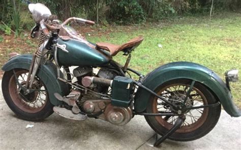 Harley Davidson 1939 Antique Barn Find 45 Flathead Restorable Condition