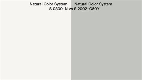 Natural Color System S 0300 N Vs S 2002 G50y Side By Side Comparison