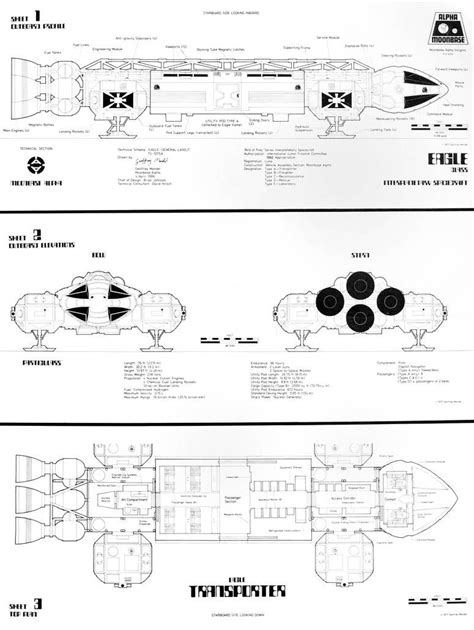 eagle blueprint by robby robert on deviantart space 1999 eagle space 1999 ships space engineers
