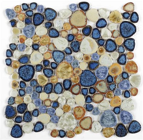 Elysium Growing Blue Glossy Porcelain Mosaic Lowest Price — Stone