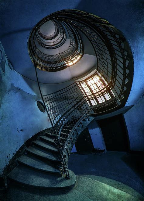 Twisted Blue Staircase Photograph By Jaroslaw Blaminsky Fine Art America