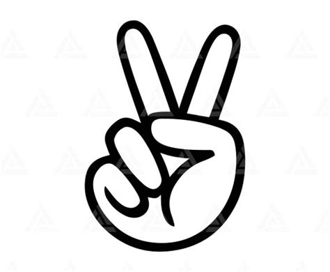 Peace Hand Svg Peace Sign Svg Peace Fingers Svg Two Hand Etsy Australia