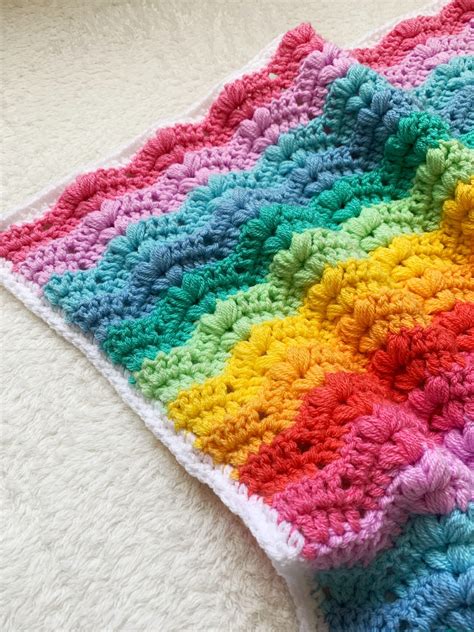 Bobble Ripple Baby Blanket Free Crochet Pattern Truly Crochet