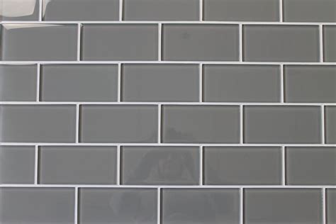 Building Materials 10 Square Feet Pebble Gray 3 X 6 Glass Subway Tiles