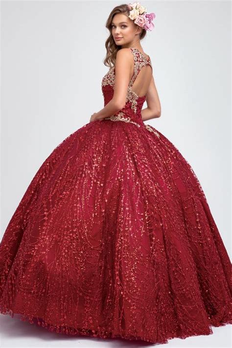 Beaded Sleeveless Glitter Ball Gown By Juliet 1428 Shopperboard