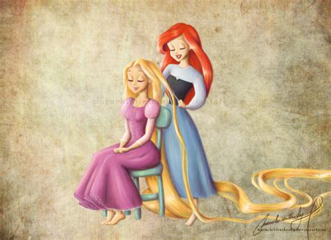 Ariel And Rapunzel Disney Princess Fan Art 32561796 Fanpop