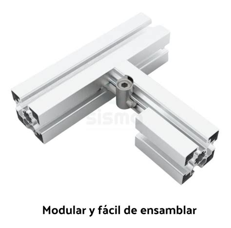 Perfil Estructural De Aluminio 45x45mm X 1 Metro T Slot Mercado Libre