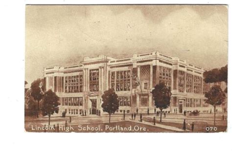 Postcard Lincoln High School Portland Oregon 1911 Ebay