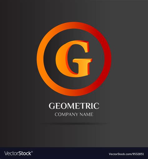 G Letter Logo Abstract Design Royalty Free Vector Image