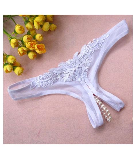 buy women sexy faux pearl panty g string underwear sleepwear briefs crotchless online at best