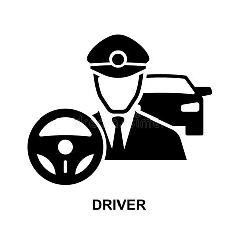 Driver Icon Isolated On White Background Stock Vector Illustration