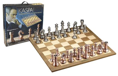 Kasparov Grandmaster Silver And Bronze Chess Set Tabuleiro De Xadrez