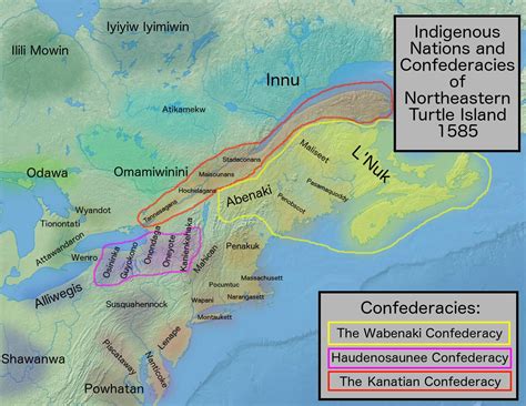 Image Result For Wabanaki Confederacy Map Huron Wendat Genealogy Map