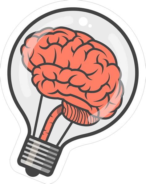 Brain Bulb Sticker Cdr File Free Download Vectors File